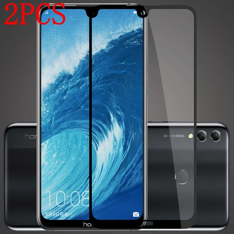 Закаленное стекло с полным покрытием 2 шт. для Huawei Honor 8X Max защита экрана защитная