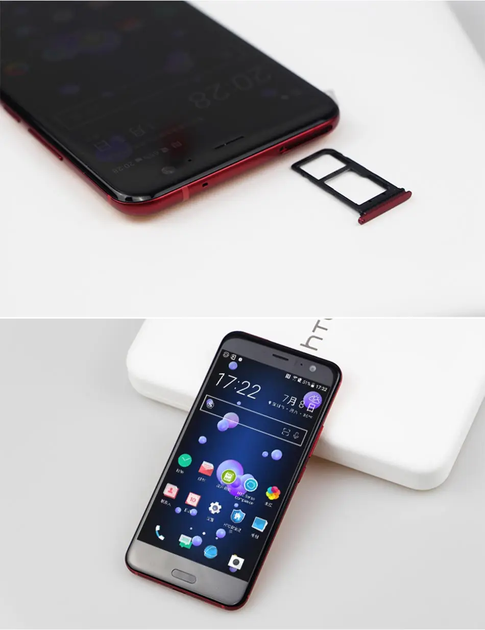 Мобильный телефон htc U11 LTE, Восьмиядерный процессор Snapdragon 835, IP67, водонепроницаемый, 6 ГБ ОЗУ, 128 Гб ПЗУ, 5,5 дюйма, 2560x1440 p, две sim-карты
