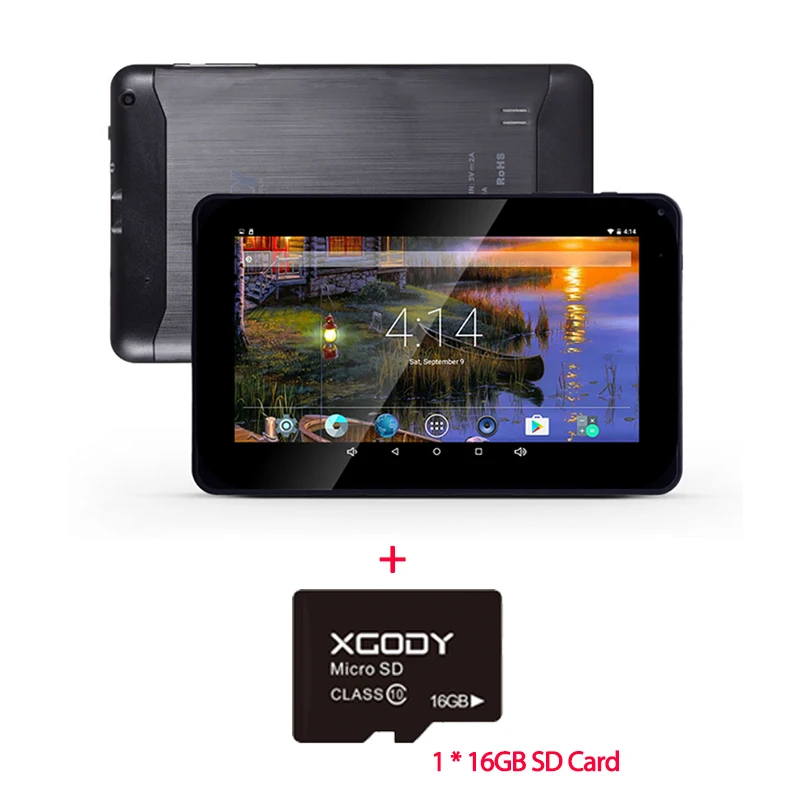 Add 16GB TF Card XGODY T901 9 дюймовый планшетный ПК Android 6,0 четырехъядерный 1 ГБ 16 ГБ 800*480 HD Двойная камера WiFi Bluetooth планшеты с 32 Гб TF карта - Комплект: Add 16GB TF Card