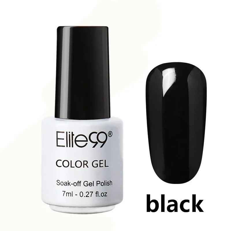 black color Elite99 3D Гель-лак для ногтей с эффектом «кошачий глаз» 7 мл Магнитный УФ-лак для ногтей замачиваемый УФ-гель для маникюра Лак для ногтей черная основа - Цвет: black color