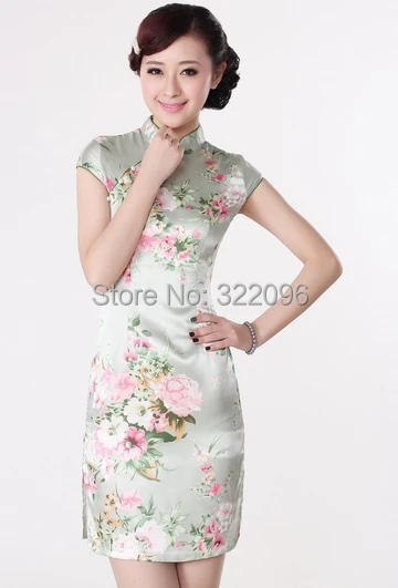 Шанхай история Новый 2017 модный ретро цветочный принт Винтаж cheongsam Китай