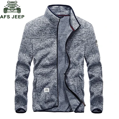 AFS JEEP, весенне-осенняя куртка-бомбер для мужчин, большой размер, M-4XL, Повседневная модная ветровка, куртка-бомбер с воротником-стойкой, Jaqueta masculina - Цвет: Серый
