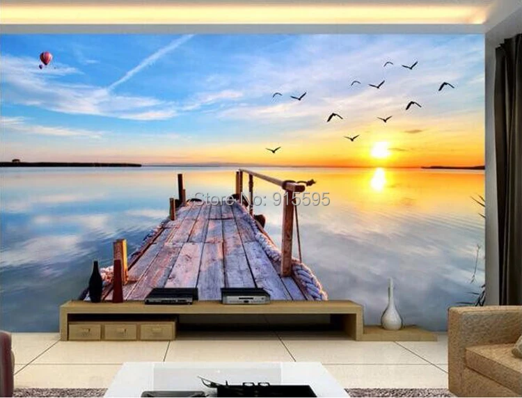 Пользовательские 3D фото обои 3D Природа Пейзаж вид на море большая Настенная картина, настенные украшения гостиной спальни современные обои