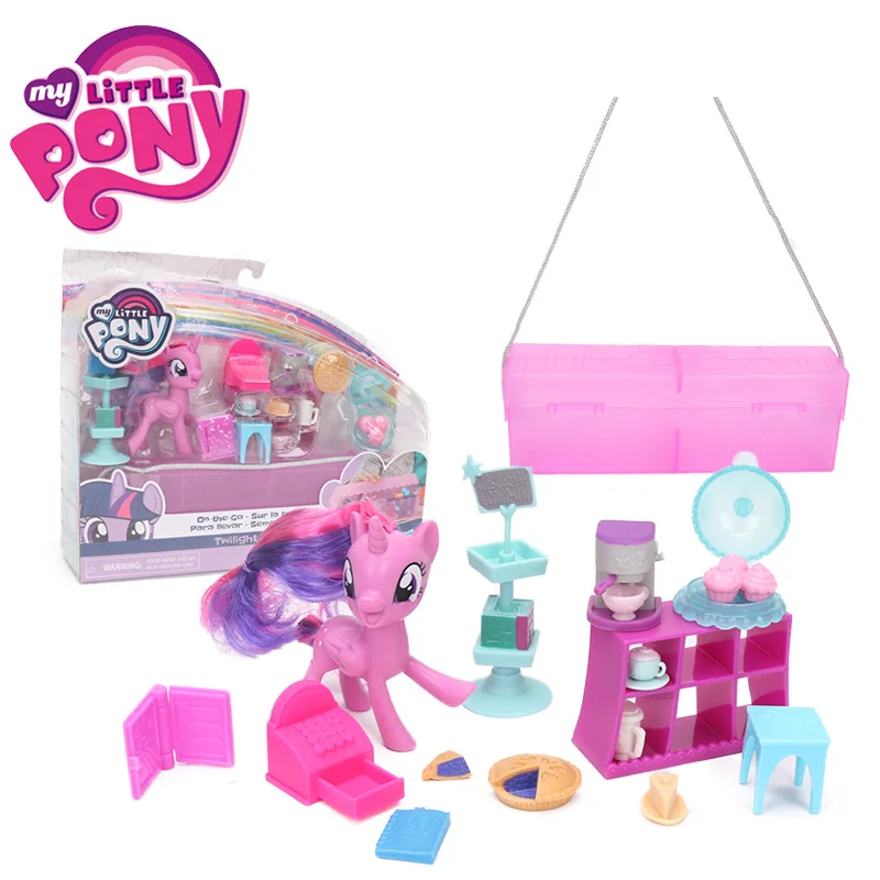 Экшн фигурка из ПВХ 8 см игрушки My Little Pony на тротте сумерки сверкающие набор с