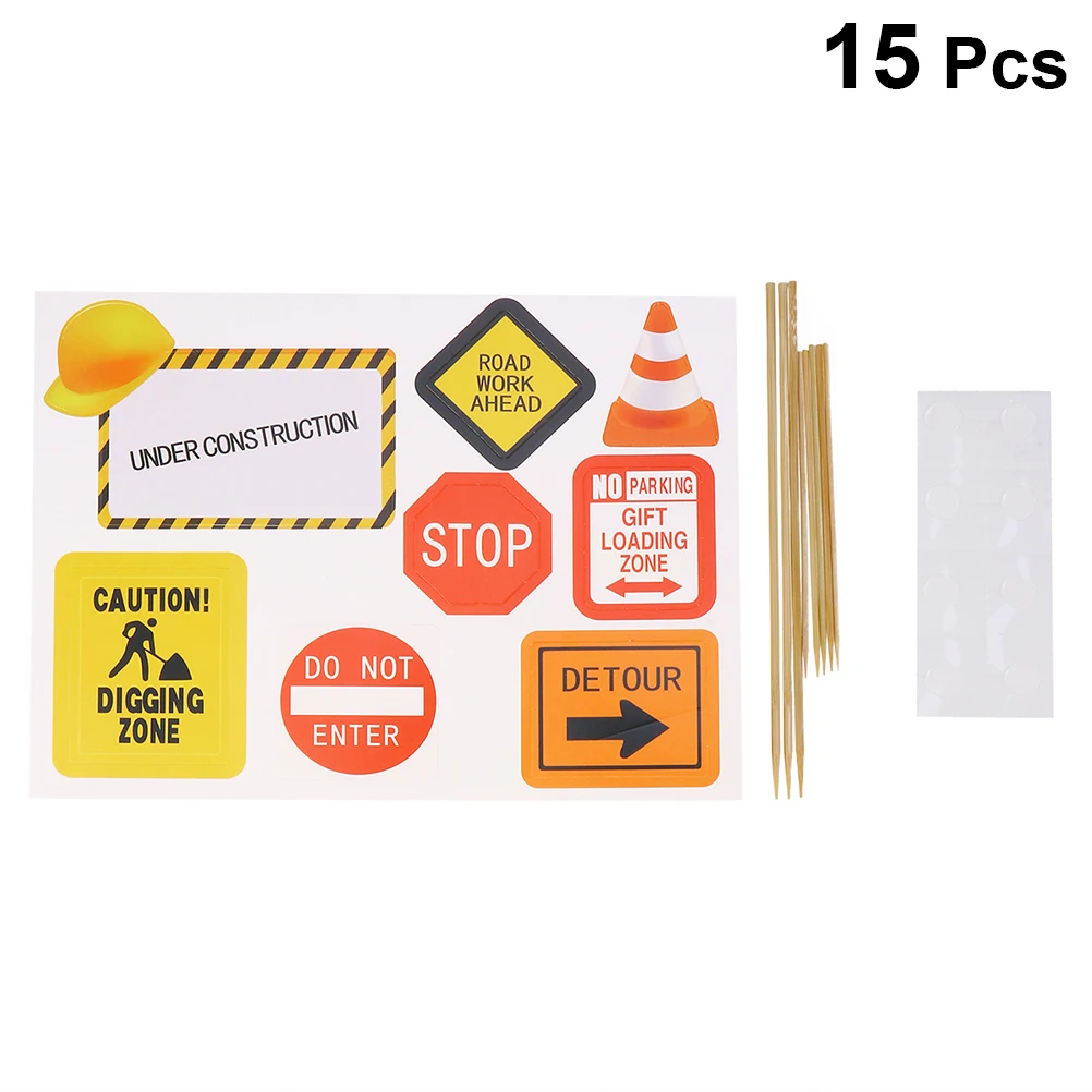 15 шт. указатель торт фигурки жениха и невесты Строительство знак транспортных