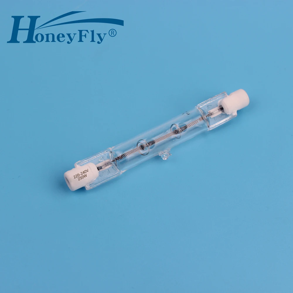 HoneyFly 10 шт. 78 мм линейная галогенная лампа J78 220 В/110 В 100 Вт 150 Вт 200 Вт 250 Вт R7S двухсторонняя нити прожекторы кварцевые трубки
