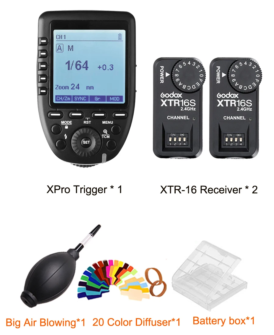 Godox Xpro C/N/S/F/O/P TTL HSS 2 4G триггер вспышки + шт. XTR 16S приемник для V860II TT685 V860C V860N V850|Пульты