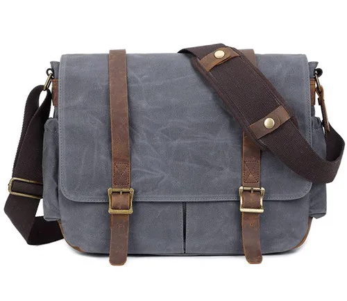 Темно-серый ZUOCHEN DSLR Camera Laptop Messenger Bag with Padded Insert for Canon Nikon Sony Olympus Fujifilm Large Canvas Shoulder - Цвет: Темно-серый
