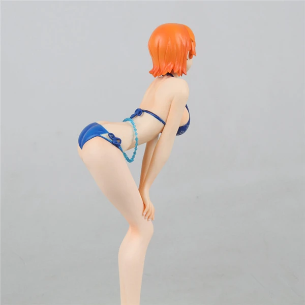 Аниме цельный синий купальник Nami POP сексуальная фигурка коллекционная игрушка 18