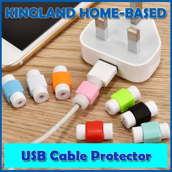 Цветной защитный чехол для наушников 2 шт./лот с зажимом USB кабеля зарядки Apple IPhone