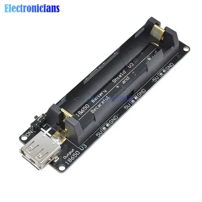 Двойная 18650 литиевая Защита аккумулятора V8 V3 5V 3A Micro USB Type A зарядка для Raspberry Pi ESP8266