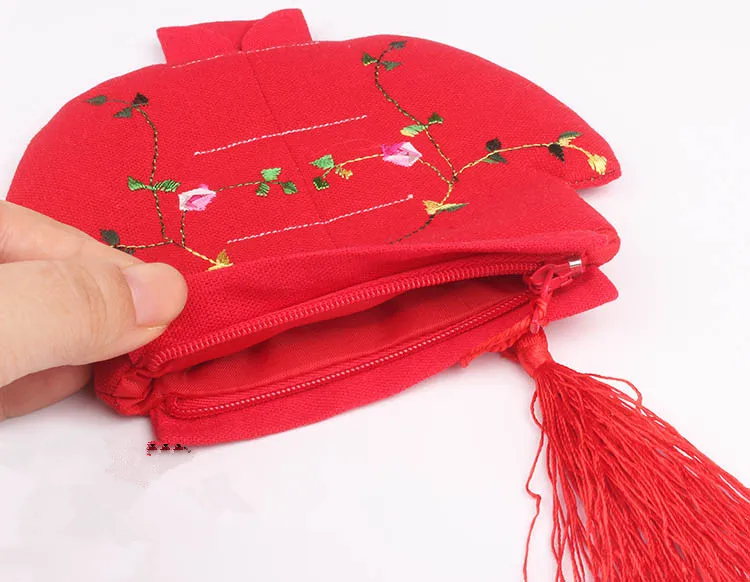 Креативные подарочные пакеты с вышивкой для одежды ювелирных изделий кисточки