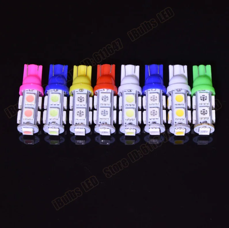 100 шт.; ; детское нижнее белье высокое качество T10 9SMD 5050 9 Led Smd 9Led автомобиля 194 168 192 W5W свет Автомобильные лампы лампа клиновидный для салона Свет