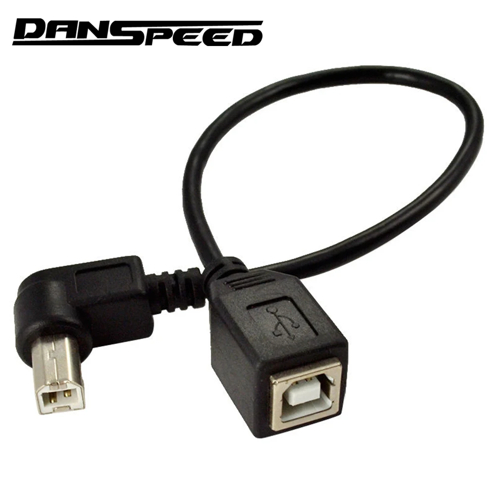 Danspeed USB 2.0 B Женский Джек прямым углом штекер Мощность кабель для передачи данных