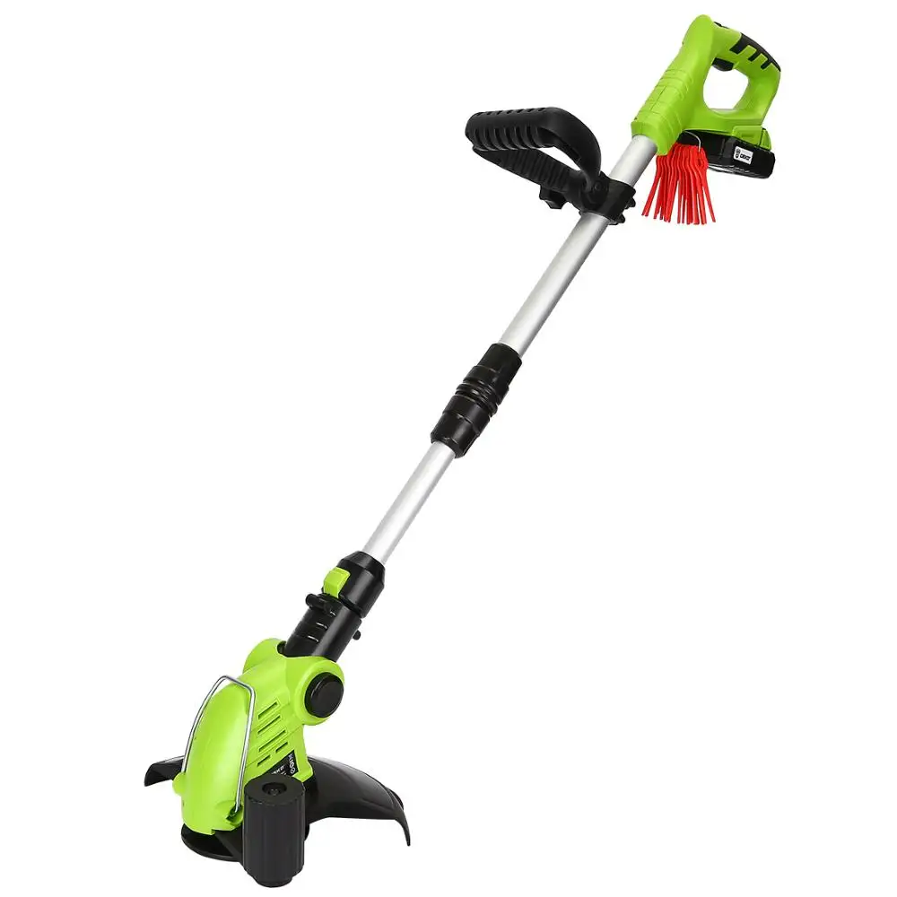 LIGHT GREEN DEKO DKGT06 20 в литиевый 2000 мАч беспроводной триммер для травы с аккумулятором и подвески с лезвиями регулируемый угол длины - Цвет: LIGHT GREEN