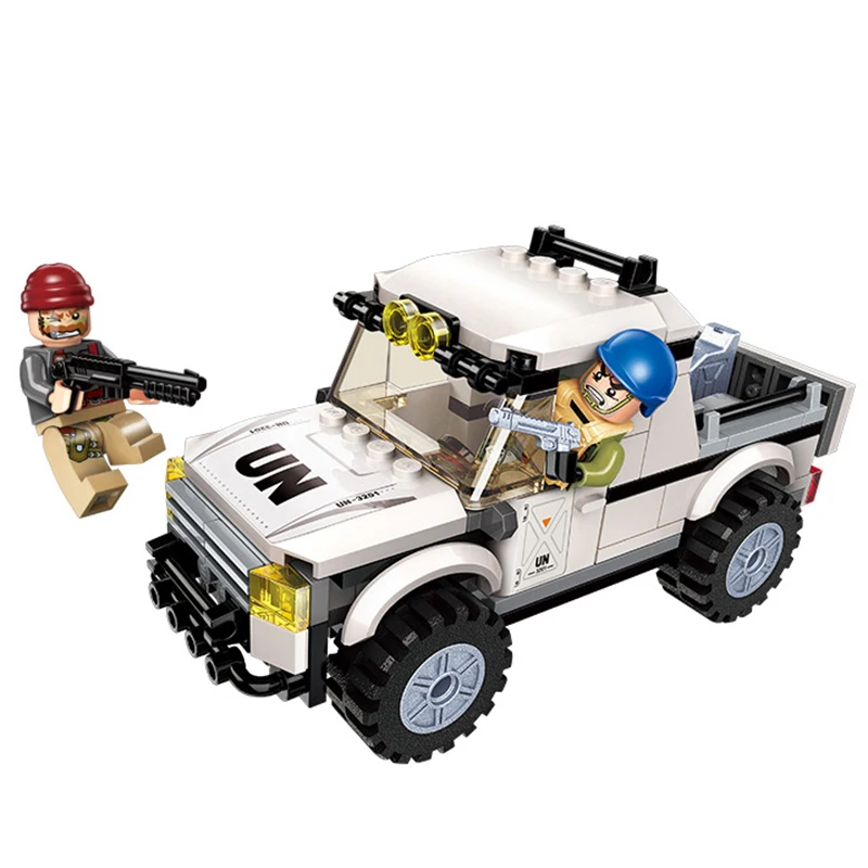 

Развивающая Военная война горный автомобиль армия спецназ фигурки строительные блоки наборы для детей Diy образование город