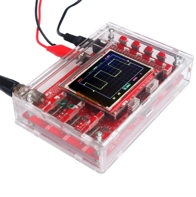 

DSO138 2.4" TFT Digital Oscilloscope Acrylic Case DIY Kit SMD Soldered