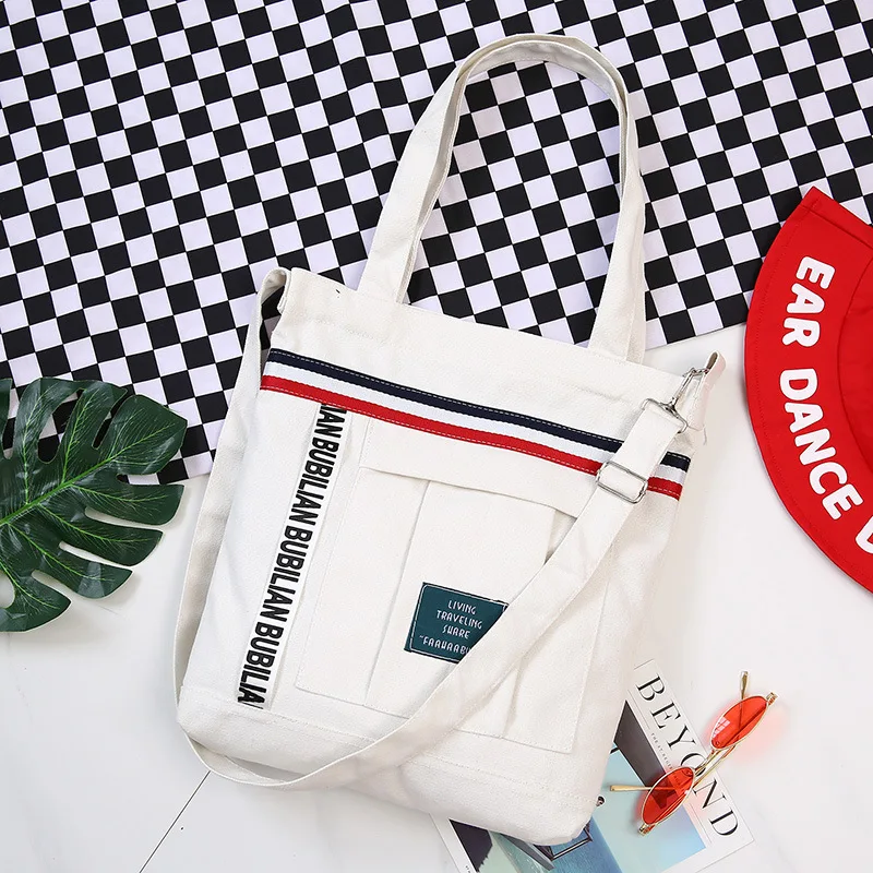 Армейский зеленый Женская сумка для покупок, Женская Ручная тканевая сумка, женская сумка, Большая складная сумка через плечо, многоразовая сумка для покупок, переработанная - Цвет: Армейский зеленый