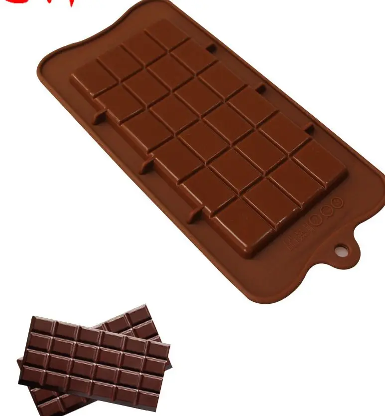 20pcs/lot 24 Cavity Chocolate Mold Silicone Form Candy Bar Sugar Cake Mold Baking Dish Bakeware Kitchen Ice Block Tray Cake Tool