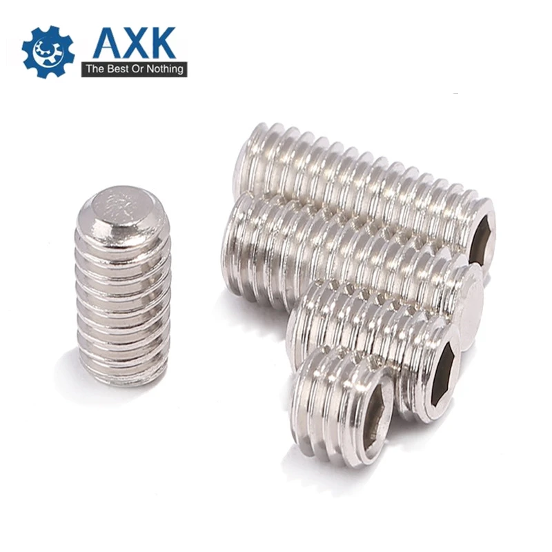 Socket Set Screw Stainless Steel 100pcs/lot M2.5 Hex Din916 Stainlness High Quality Service Electrical *2.5/3/4/5/6/8/10/12|Винты| |