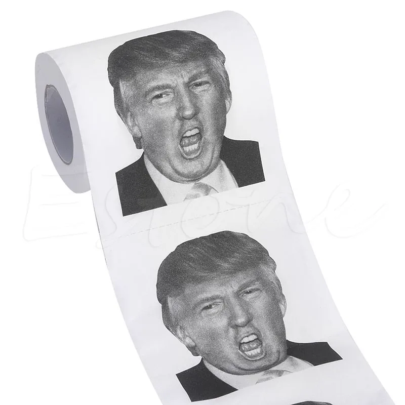 Дональд Трамп Humour рулон туалетной бумаги Новинка Забавный кляп подарок свалка