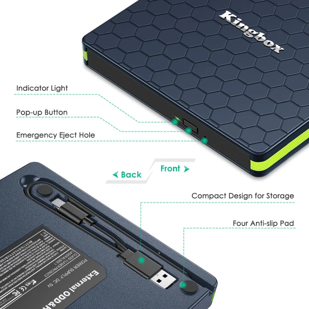 3 0 CD-RW/DVD-RW SATA внешний тонкий USB чип оптический привод CD DVD rom горелки для