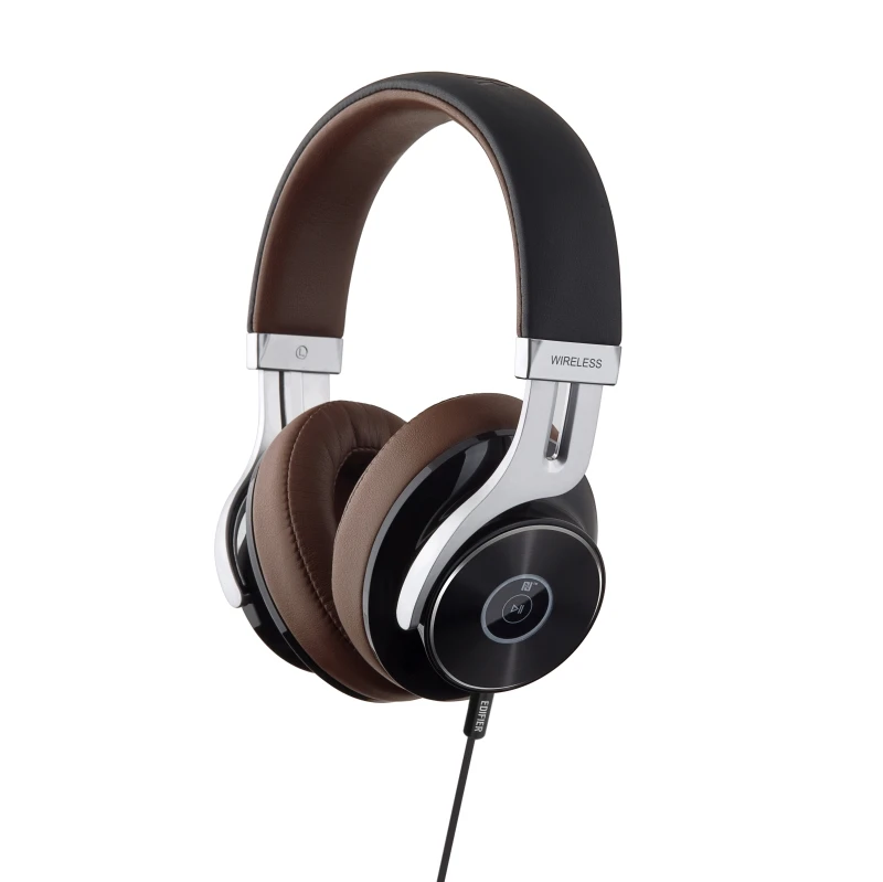 Brown EDIFIER W855BT Накладные наушники Bluetooth HD стерео музыкальные беспроводные наушники BT 4,1 с микрофоном 3,5 мм AUX кабель игровая гарнитура - Цвет: Brown