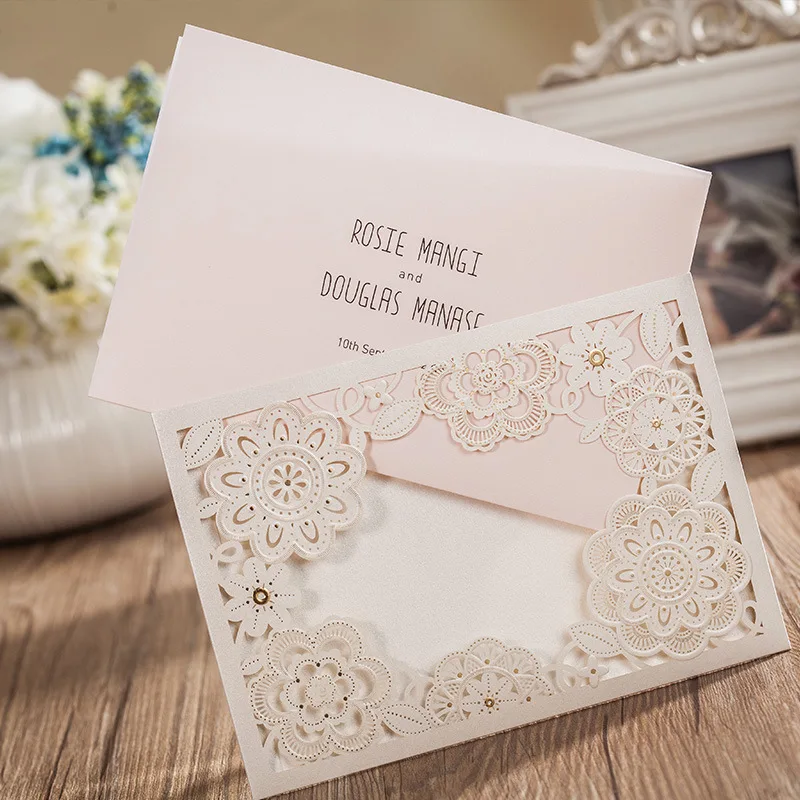 Лазерная резка Кружево цветок Кот Цвет Свадебное приглашение|flower cards|card cardcard