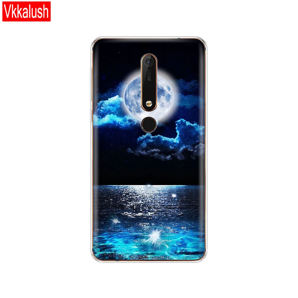Чехол для Nokia 6 1 7 Plus 8 9 2018 X5 X6 мягкий силиконовый чехол из ТПУ задняя крышка