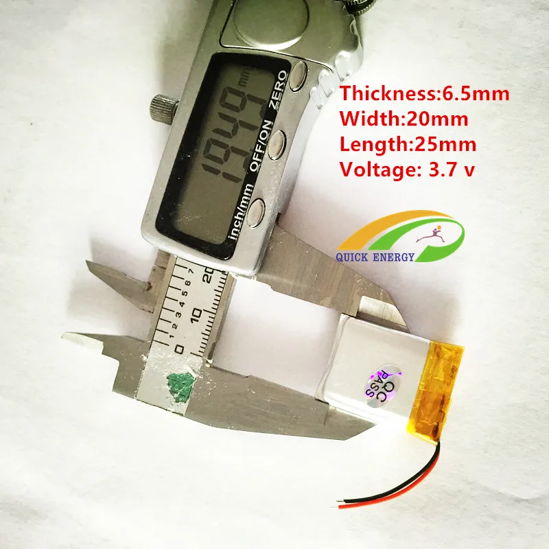 10pcs 652025 185mAh 3.7v ion polymer battery 15C Rechargeable Bluetooth headset and digital products for rc hecopter | Электроника