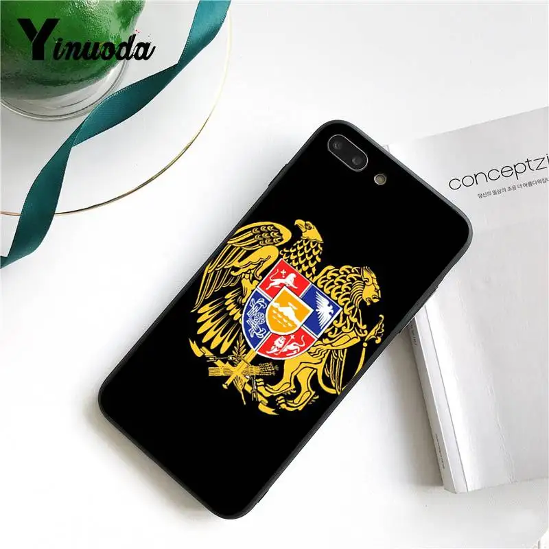 Yinuoda Armenia Россия флаг герб ультра тонкий мультфильм шаблон чехол для iPhone X 8 7 6 6S Plus X 5 5S SE XR XS XSMAX