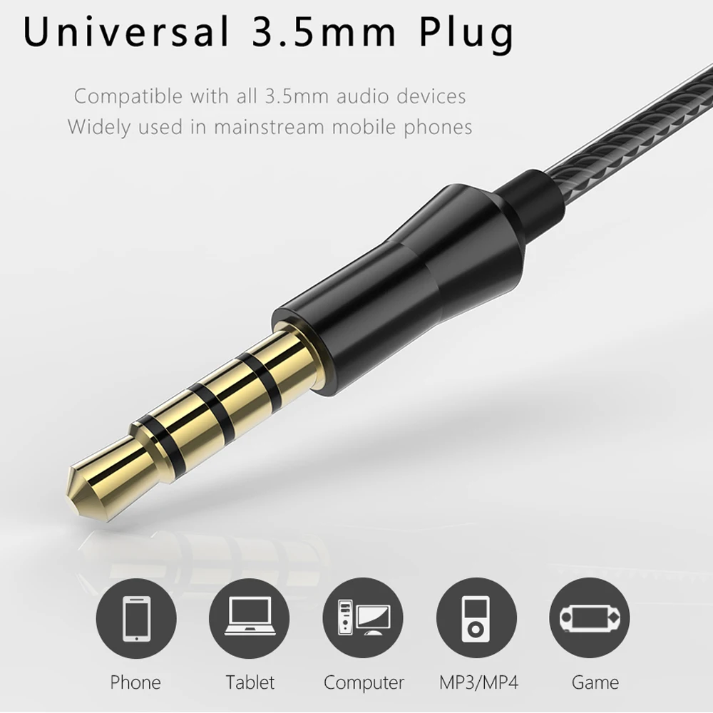PTM стерео Бас наушники вкладыши спортивные беговые с микрофоном fones de ouvido игровые