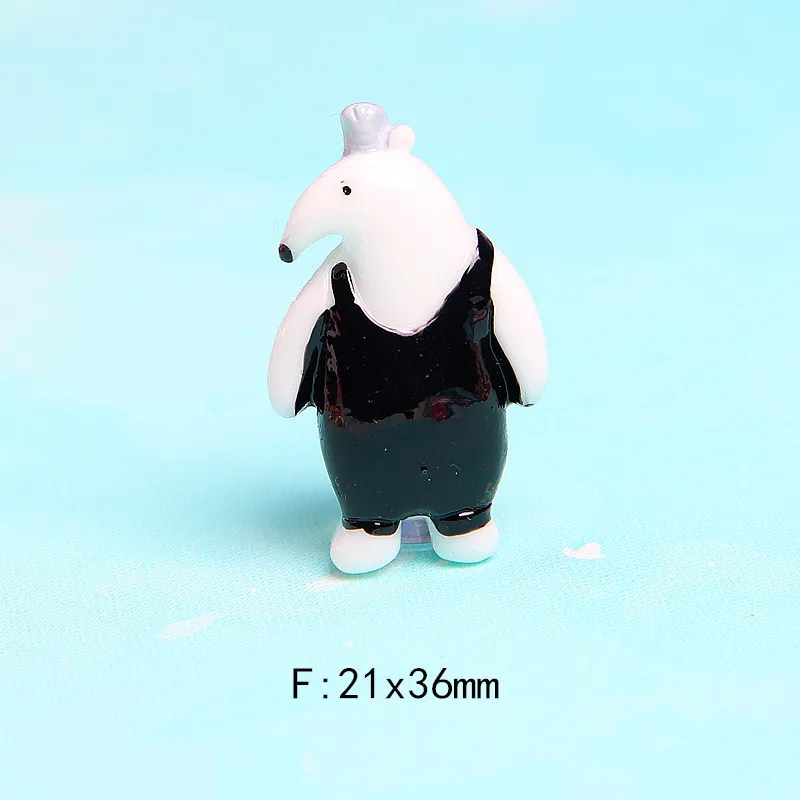 F 10 шт. мультфильм Flatback Смола Кабошон Kawaii кошка собака животные кабошон с плоской задней поверхностью Детские бантики для волос центр DIY Украшение корпуса телефона - Цвет: F