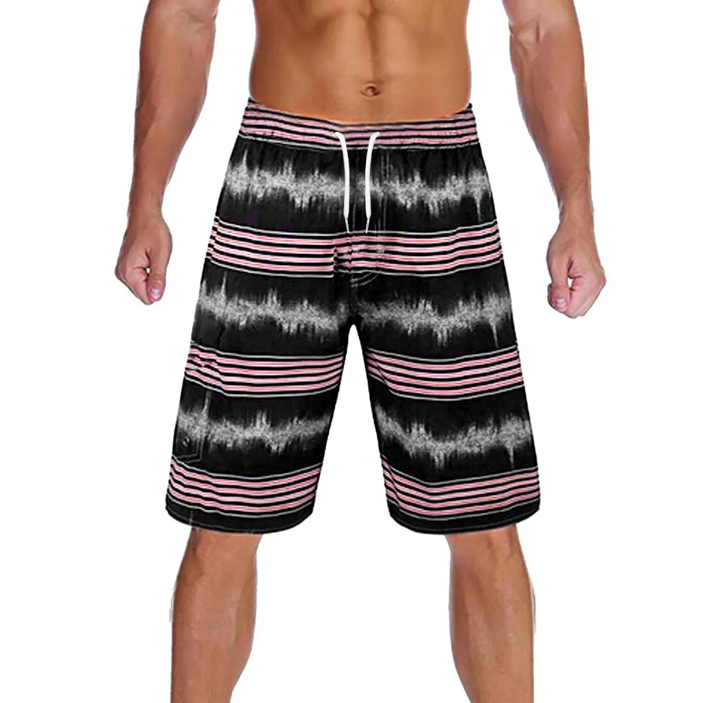 SAGACE пляжные шорты для мужчин быстросохнущие модные с полосками повседневные