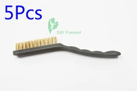 5pcs brand new dental bur cleaning brass wire brush flat dental lab instrument