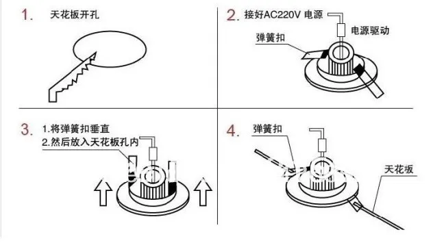 Бесплатная доставка затемнения 10 шт. 3 Вт потолочный светильник AC85-265V 50/60 Гц