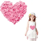 Розовый цветок сердце железные патчи для одежды термо-Стикеры для одежды теплопередающие термоколланты футболка платье diy патч parches ropa