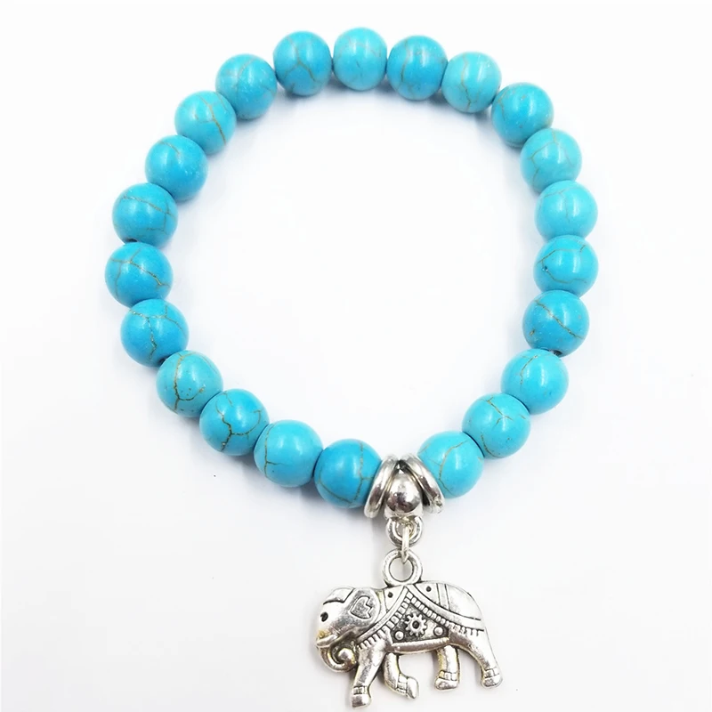 Распродажа синие браслеты из бисера крест слон луна очаровательные женские
