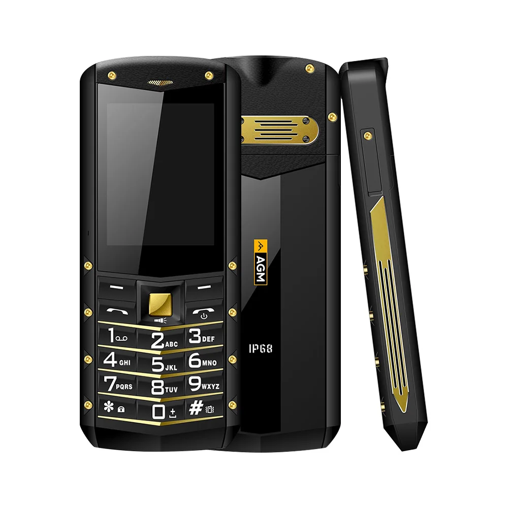 Поддержка языка RU) AGM M2 2," прочный телефон с двумя sim-картами 0.3MP внешний Телефон IP68 водонепроницаемый противоударный фонарь-прожектор 1970mAh