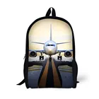 Рюкзак для мальчиков-подростков, школьный рюкзак с самолетом 17 дюймов