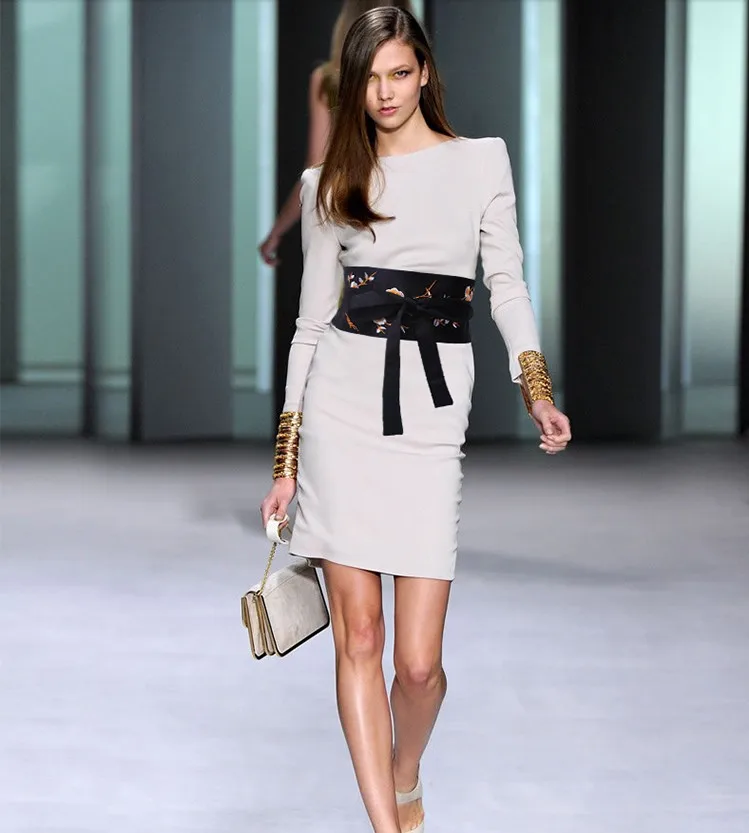 New fashion wide embroidery waistbands for women black flower bow design HOT Slimming Body Belts Corset Girdle dress lady party |