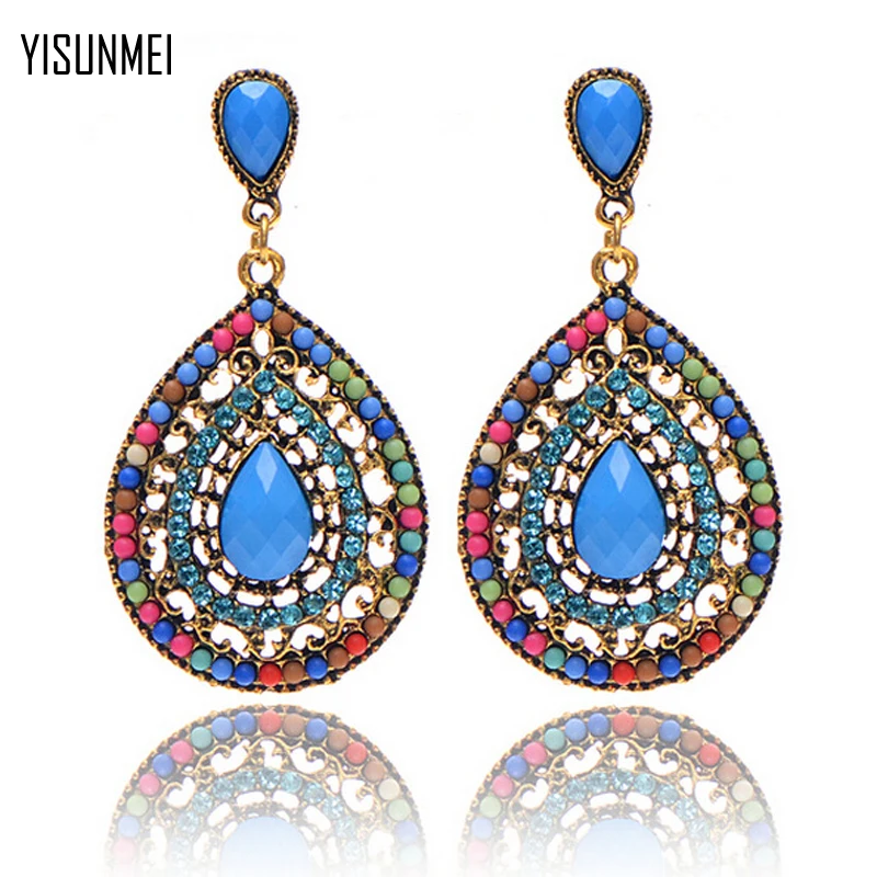 Bohemia Vintage Crystal Earrings For Women Accessories | Украшения и аксессуары