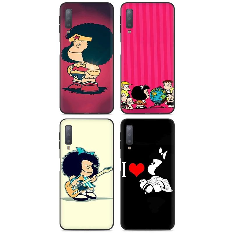 Mafalda мягкий чехол для мобильного телефона чехол для samsung Galaxy A6 7 8 9 A10 30 40 50 70 J6