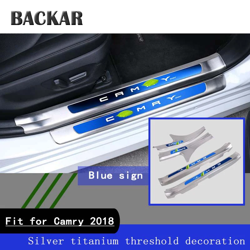Стильные наклейки BACKAR из нержавеющей стали для Toyota Camry XV70 2017 2018 аксессуары
