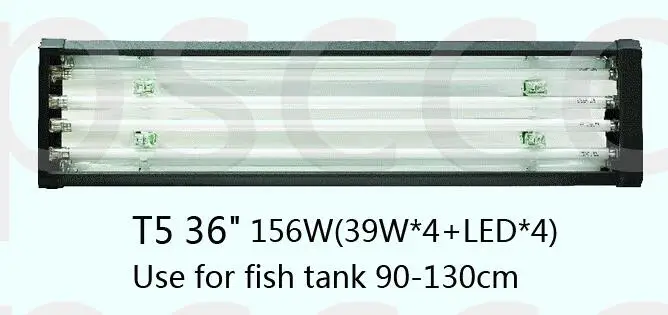 1"-72"/50-180 см T5 HO лампа для растений, пресноводный тропический лес, морской риф, цихлид, светильник для аквариума, лампа, светильник - Цвет: T5 39W 6500K X 4