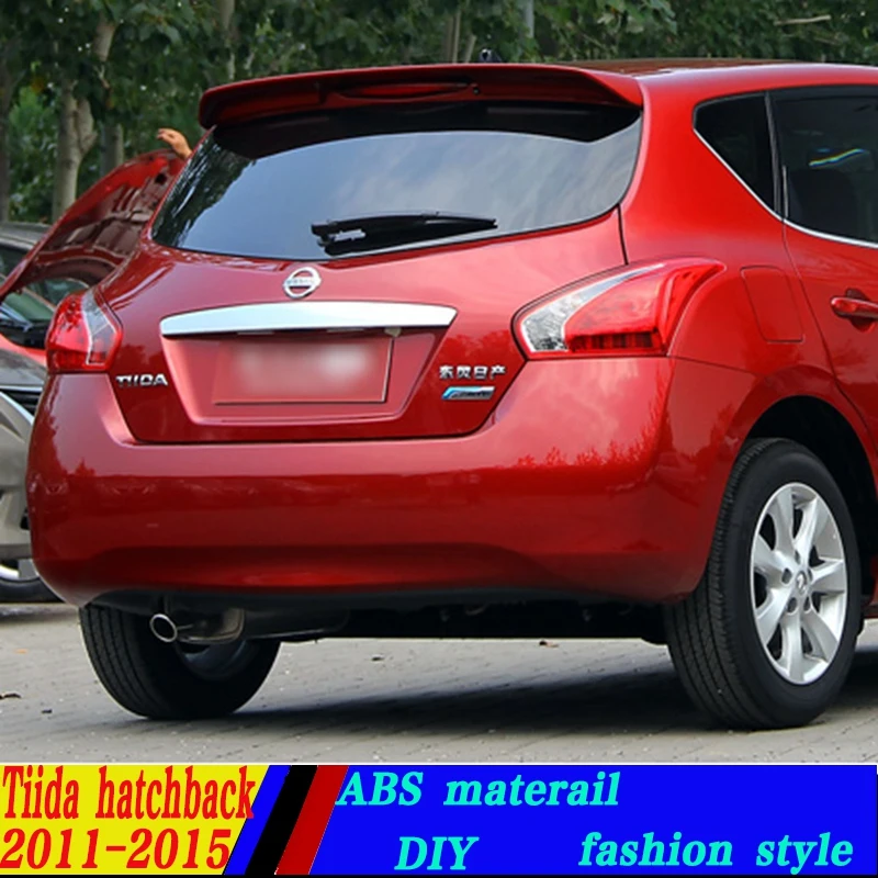 Используется для nissan tiida хэтчбек Spoiler2011 2015 спойлер высокого качества ABS Материал