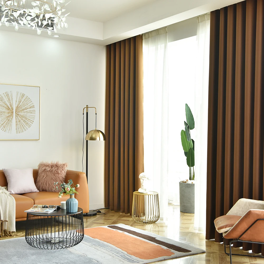 1 шт. современные одноцветные шторы NAPEARL полностью подходящие для гостиной 98%