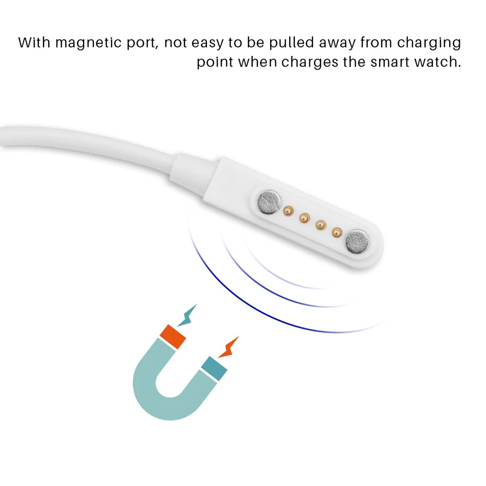 Магнитный зарядный кабель USB 4 Pin зарядное устройство для смарт-часов KW28 FS08 GV68 |