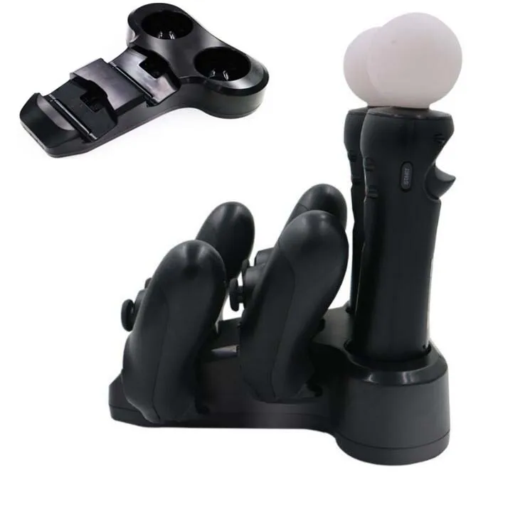 

Зарядная док-станция для контроллера PS4 Playstation 4 VR PSVR Move 4 в 1