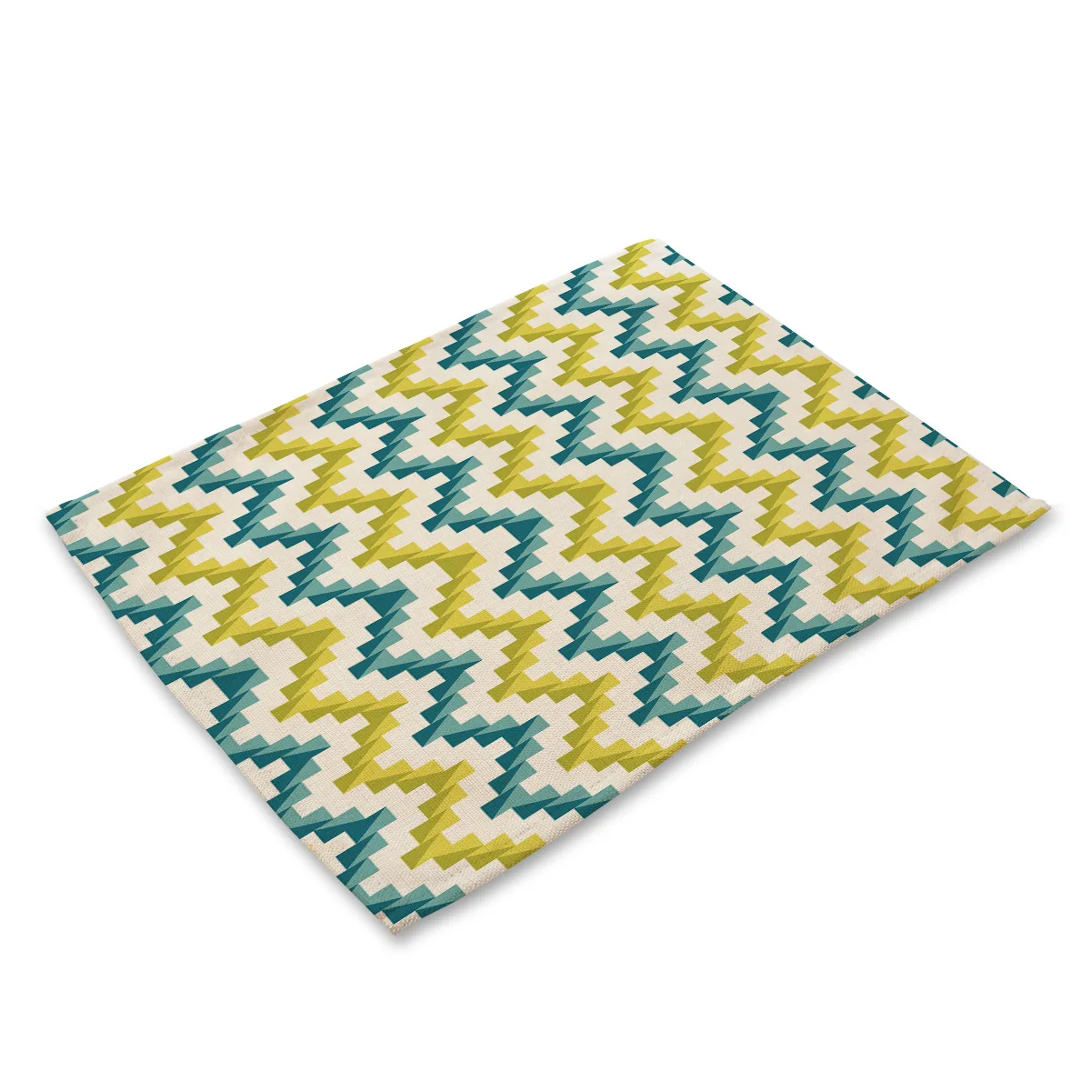 Abstract Geometric Pattern Table Mat Cotton Linen Place Mats for Dining Table Nordic Home Tea Party Decorations Kitchen Cup Mat - Цвет: MG0003-10